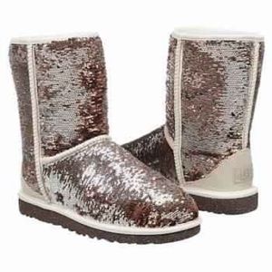 Champagne Sequin UGG Boots SIZE 6